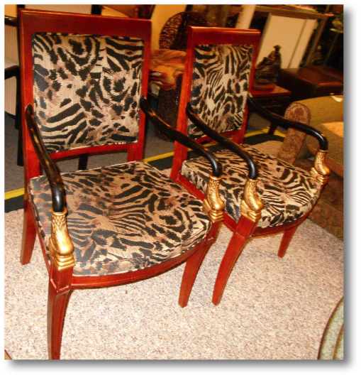 Pair of Zebra Side Chairs